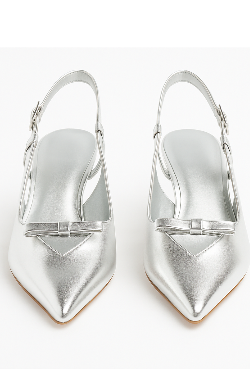 Sling back kitty heel